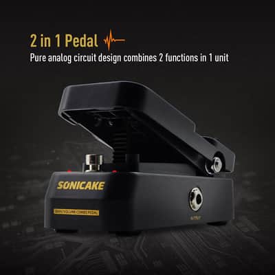 SONICAKE Active Volume & Wah Pedal, Mini 2 in 1 Combo Electric Guitar Effect Pedal with Wah Wah Active Volume Control - VolWah image 2