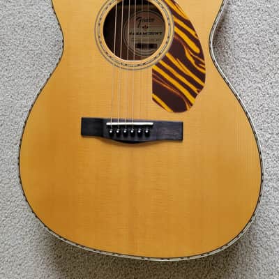 Fender PO-220E Orchestra Acoustic Electric Guitar, Natural Finish, Hard Shell Case image 1