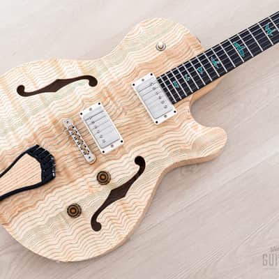 2023 Paul Reed Smith Private Stock Singlecut Archtop Natural w/ Green Grainfill, Case & Tags image 1