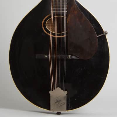 Gibson  Style A Snakehead Carved Top Mandolin (1925), ser. #77389, black tolex hard shell case. image 3