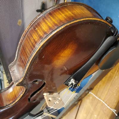 Stainer Antique Violin with coffin case restored with fiddle violin bridge set up 1 bad gear image 12