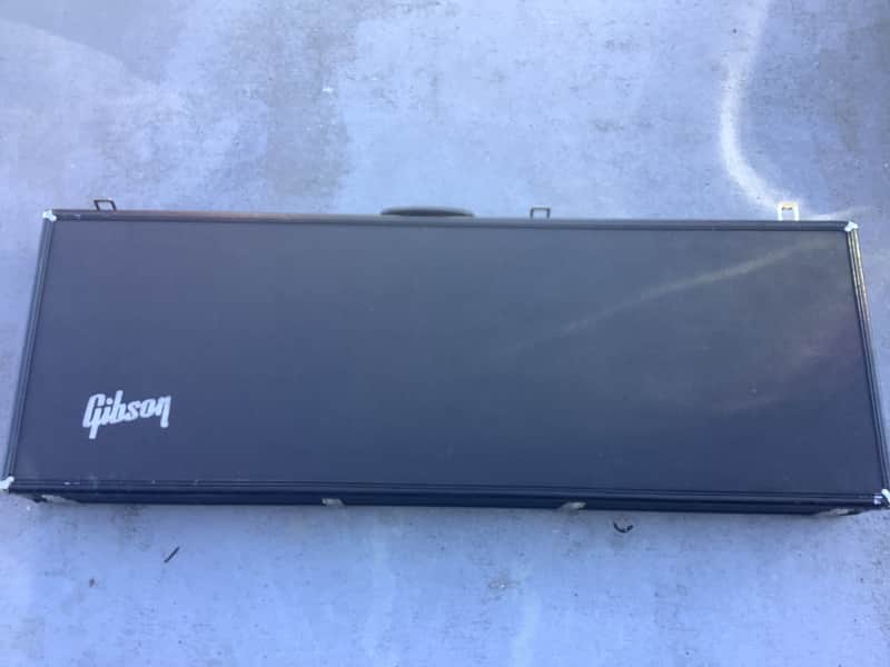 Vintage 1968 Gibson Les Paul or SG Rectangular Hardshell Case - Black with Yellow Interior image 1