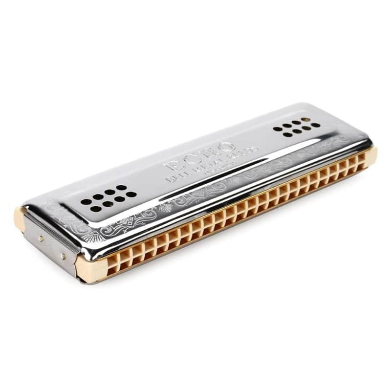 Hohner 56-CG Echo Harp 2x48 C and G Keys Tuned Tremolo Harmonica (Stainless Steel) image 1