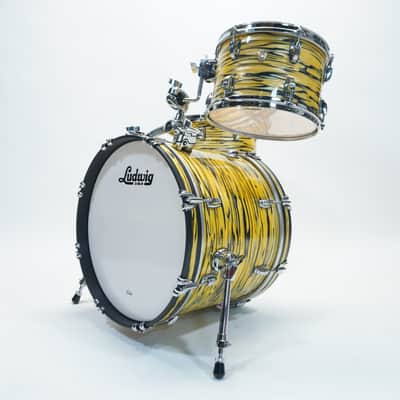 Ludwig Classic Maple "Downbeat" Drum Kit Shell Pack 20/12/14 In Lemon Oyster image 3