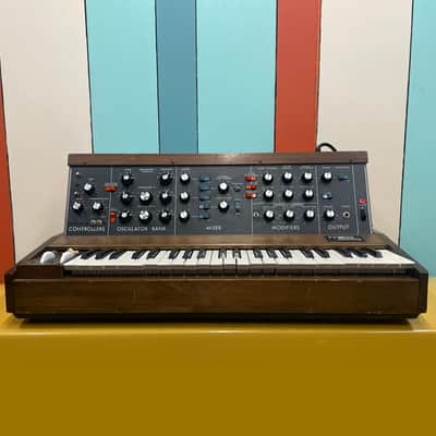 1973 Vintage Moog Minimoog Model D • Early Serial #5233 • Original Walnut • Kenton Pro Solo Mk3