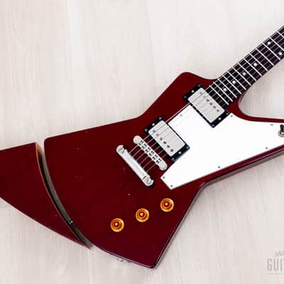 1998 Gibson Explorer '76 Vintage Reissue Clapton Cut Mod Wine Red w/ Case image 20