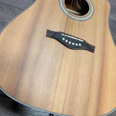 Eko TRI Dreadnought Cutaway Acoustic Electric Guitar - Natural image 4