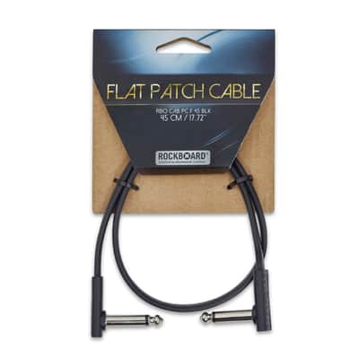 Rockboard Flat Patch Cable 45 cm / 17.72 in, Black image 1