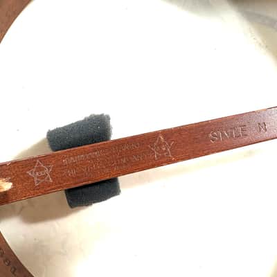 Vega vintage tenor cello banjo 4 strings with painted head New York made Style N “the Tabby” 1924 - Wood and half skin image 8