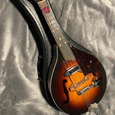 Vintage Gretsch New Yorker Mandolin w D’Armond / Dearmond  pickup 50’s - 60’s - Sunburst folk w orig. case image 4