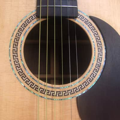Handmade OM Acoustic Guitar, Solid Indian Rosewood, Mop TIGER Inlay, Soft-Bag, Bruce Wei (4276) image 11