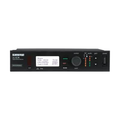 Shure ULXD4=-V50 Single Digital Wireless Receiver with PS41US Power Supply, 1/2 Wave Antenna and Rack Mounting Hardware image 4