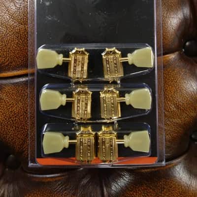 Gibson PMMH-020 Deluxe Green Key Tuner Set (Vintage Gold) image 1