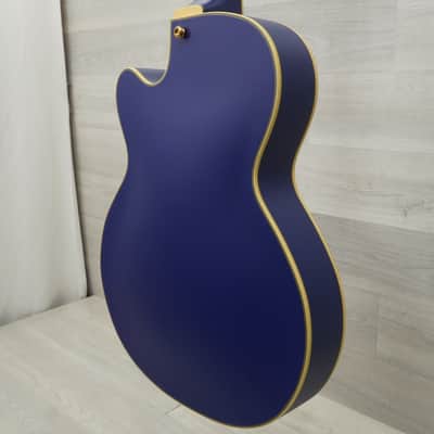 Used D'angelico Deluxe 175 Semi-hollow Electric Guitar Matte Blue image 14