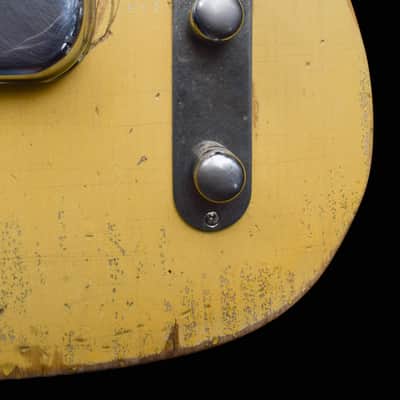 Dax&Co. 50's Esquire 2018 Vintage Blonde W/ Fender Telecaster Parts, FAT Neck, Bakelite Guard & Case image 11