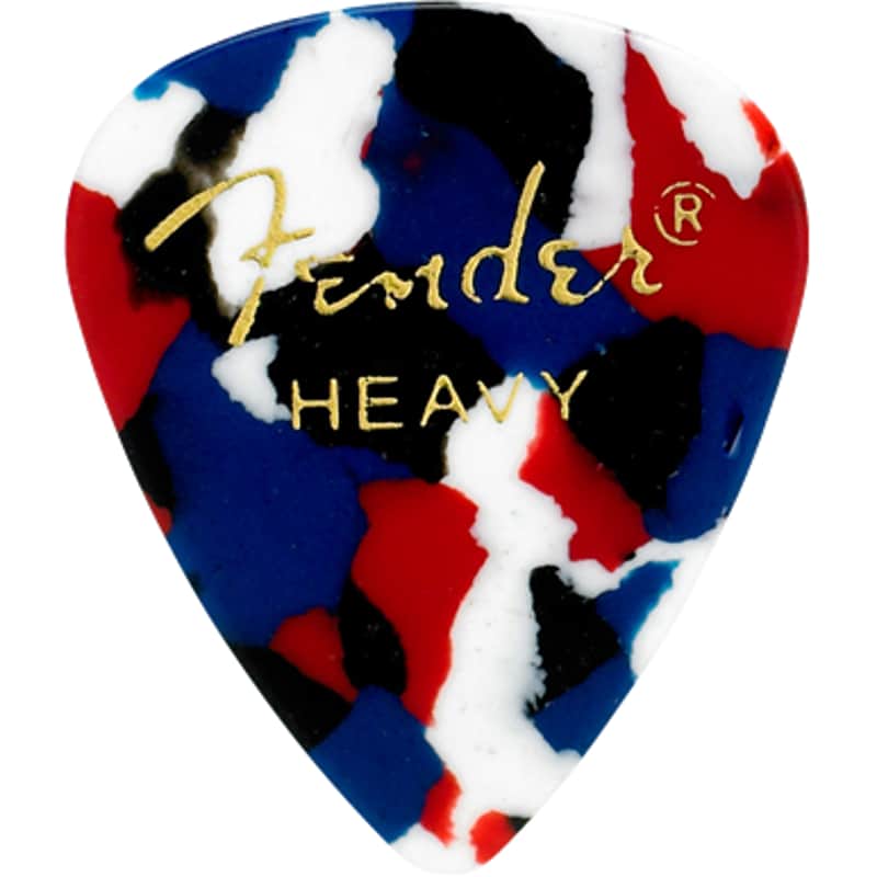 Fender 351 Confetti Heavy Pick Pack (12 Pack) image 1