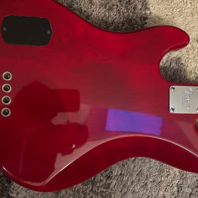 Fender American Deluxe Jazz Bass 2000 - Crimson Red Transparent image 6
