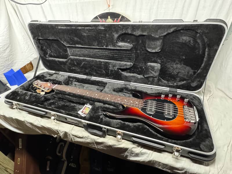 Ernie Ball Music Man USA Sterling 5 HH 5-string Bass with Case 2014 - Vintage Sunburst image 1