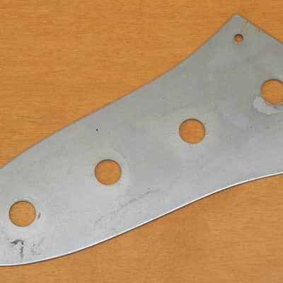 1962 /63 Fender Jazz Bass assembly Control plate, Chrome with Knobs image 3