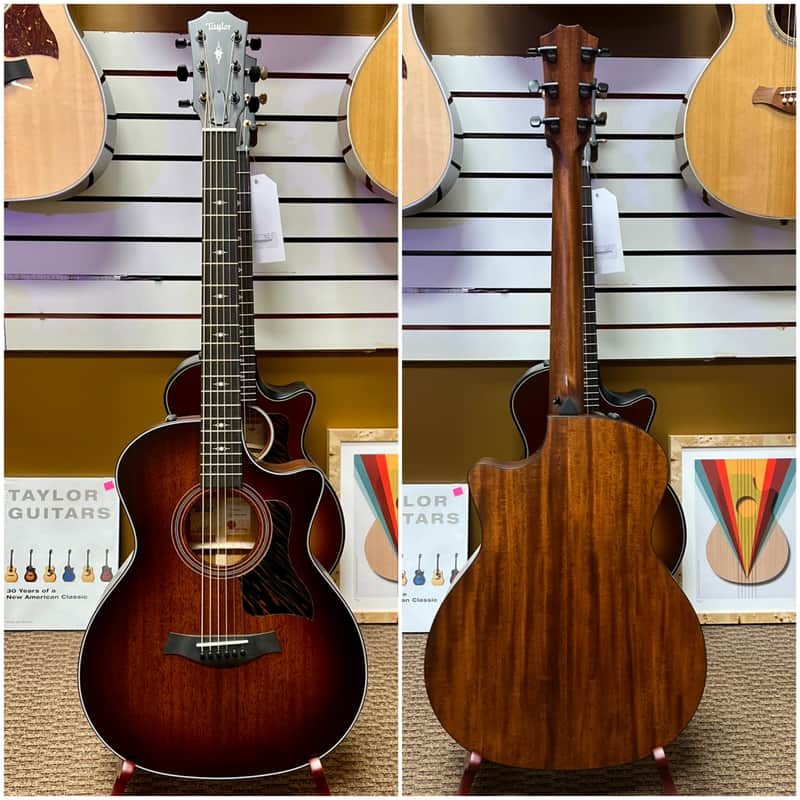 Taylor 324ce Baritone-6 LTD Tropical Mahogany Top & Neck, West African Crelicam Ebony Fretboard with Case image 1