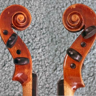RESTORED E. R. PFRETZSCHNER 1/2 VIOLIN MITTENWALD GERMANY W/CASE, BOW & ROSIN image 10