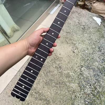 25.5 inch 21 frets wenge guitar neck hole 10mm Satin wenge fingerboard Wheel truss rods image 1