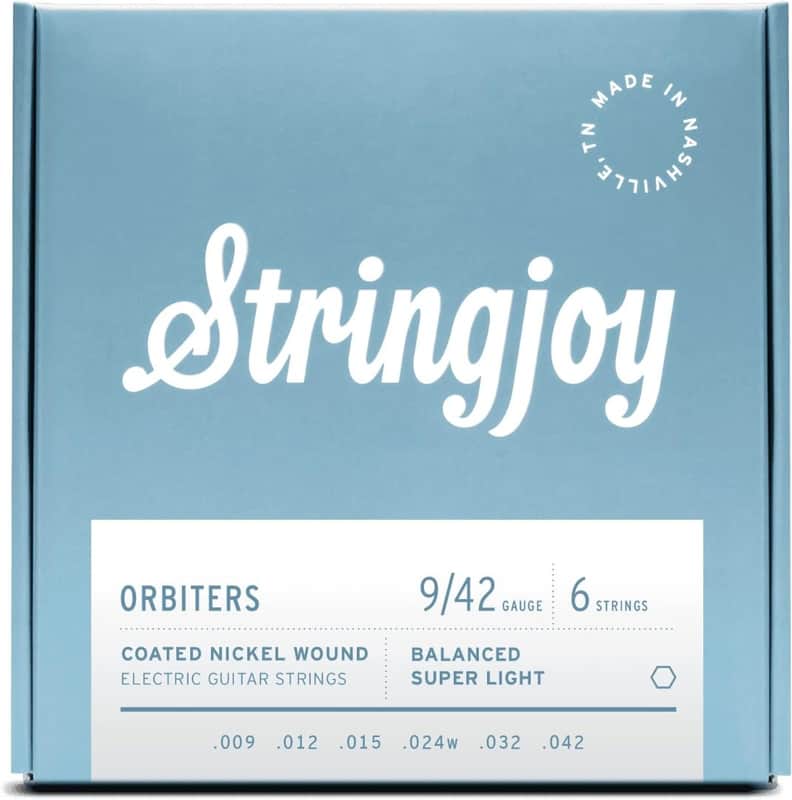 Stringjoy Orbiters Coated Nickel Wound Super Light Electric Guitar Strings 9-42 image 1