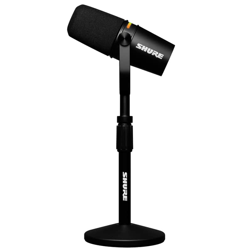 Shure MV7+ Podcast Dynamic Microphone Kit Bundle with Gator Stand image 1