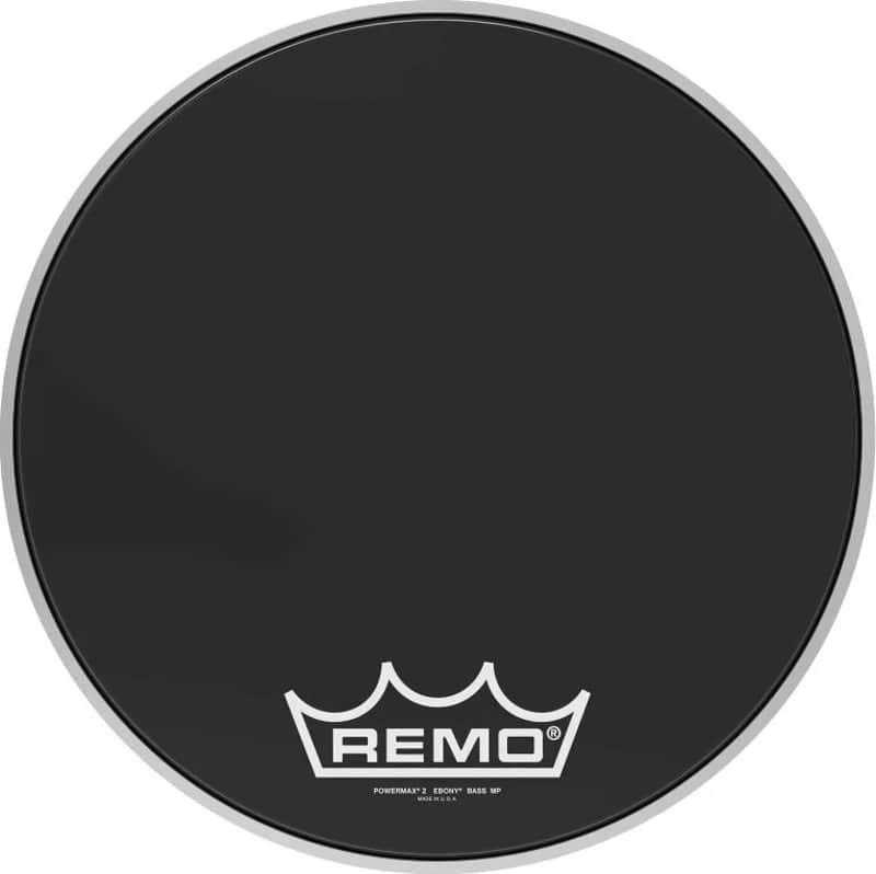 16" Powermax 2 Ebony marching bass drum head image 1