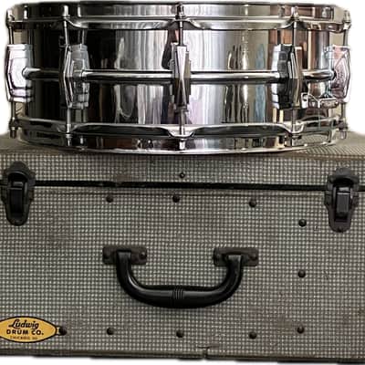Ludwig / Super Ludwig, 1960-1963,  Pre-Serial Keystone Badge, Chrome Over Brass, 5” x 14” Concert Snare Drum image 7