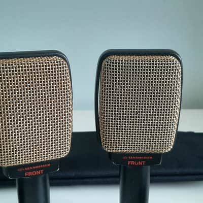 Set of 2x Sennheiser BF509 Black Fire 509 Cardioid Dynamic Microphone 1990s - Black image 3