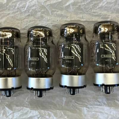 JJ   KT88 Power Tube Apex Matched set of six 2010s - Blue Glass / Grey Base image 3