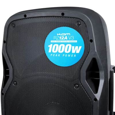 2 x Kam RZ12A V3 1000RMS (2000 total) Powered Speakers with Stands image 2