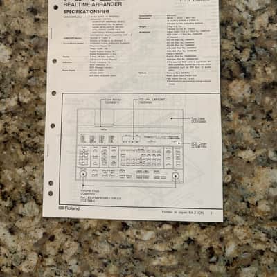 Roland RA-50 Service Notes - First Edition 1989