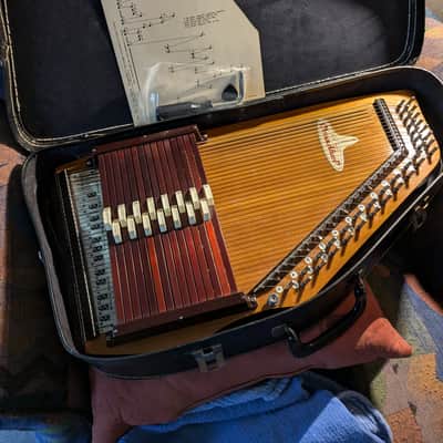 1972 Sekova Chromaharp Bluegrass Autoharp w/ Case and Accessories Made in Japan image 1