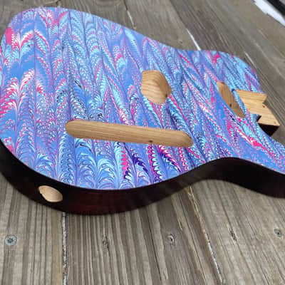 Tonebomb Fender Style Telecaster 2 piece ash tele body Marbled Italian paper top image 2