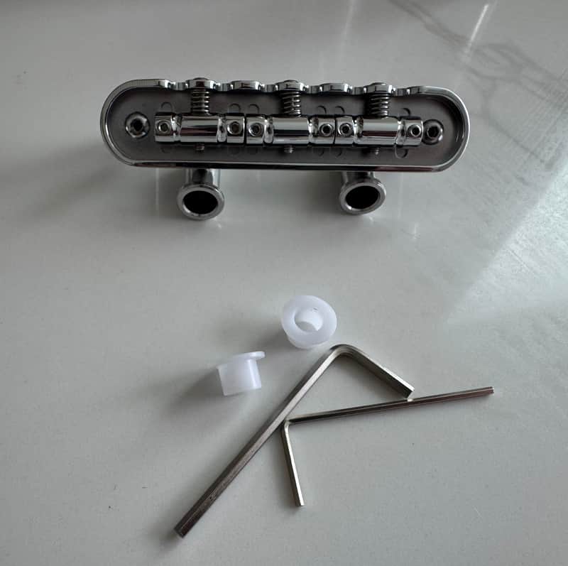The Overpass “Classic” Fender Jazzmaster / Jaguar Offset Bridge with Chrome Plated Brass Saddles image 1