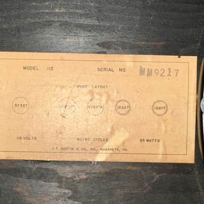 1959 Martin 112 Tube Combo Amp – Rowe-DeArmond Built – Serviced & Ready to Play – Tweed Deluxe Tone image 16