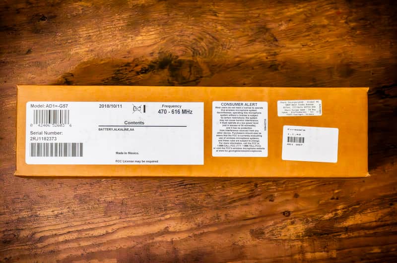 Shure AD1 Wireless Bodypack Instrument Transmitter (TA4 Connector, Axient Digital Band G57) - Factory Sealed/New/NOS image 1