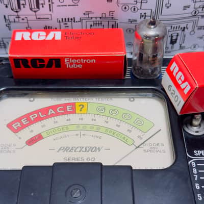 RCA 6201 Black Plates 12AT7WA x3 - 1960s Double Mica, Tested Strong image 11