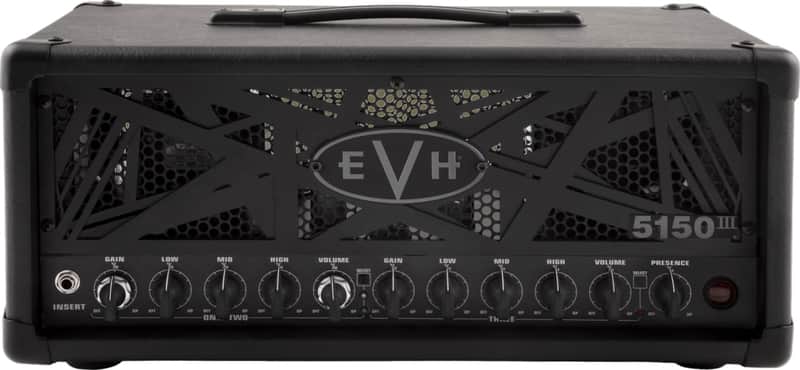 EVH 5150III Stealth Electric Guitar Tube Head, 50W, Stealth Black image 1