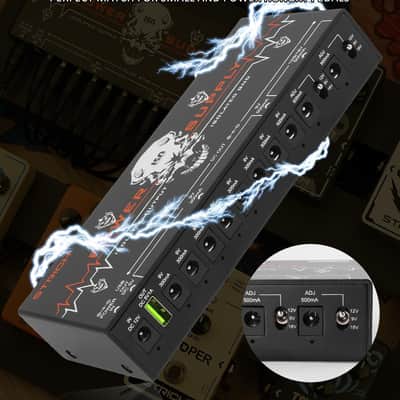 SPS-60 Guitar Pedal Power Supply, 10 Totally Isolated Pedal Board Power Supply for DC 9V/12V/18V Outputs (300mA/500mA) High Power for Power High-current Effect Pedal, Noiselessly image 2