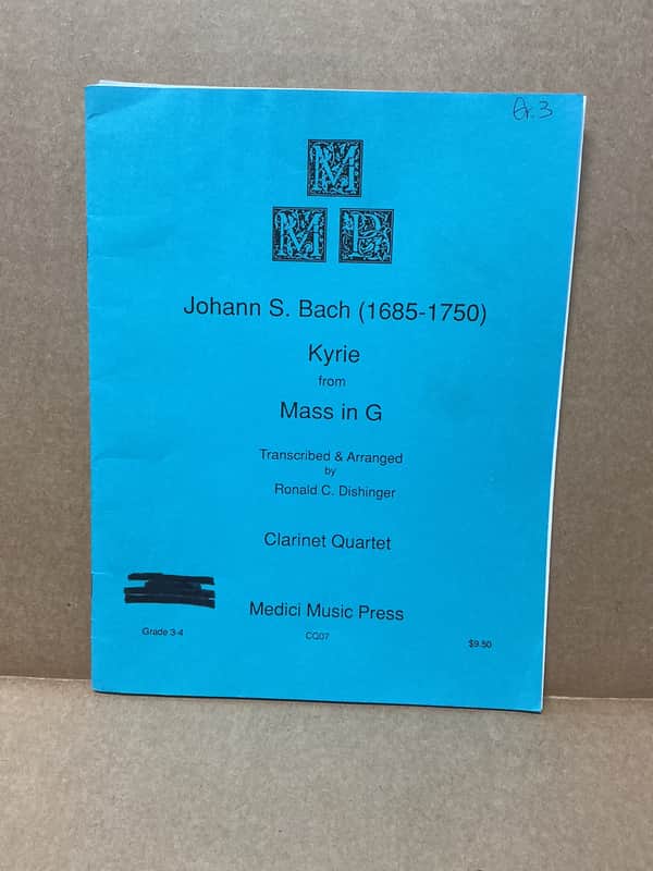 Johann S. Bach Kyrie from Mass in G Clarinet Quartet CQ07 imagen 1