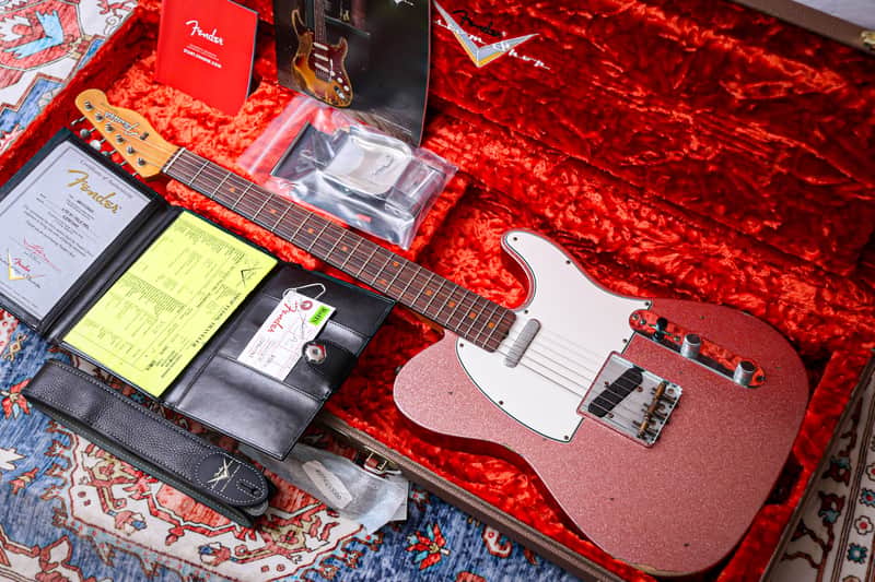 FENDER USA Custom Shop Ltd '61 Reissue Telecaster Relic "Champagne Sparkle + Rosewood" (2022) image 1