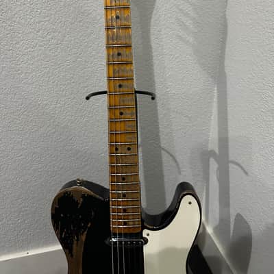 Custom Shop Limited Edition (Telecaster) Double Esquire Super Heavy RelicAged Black w/ Tomatillo HW Pickups image 11