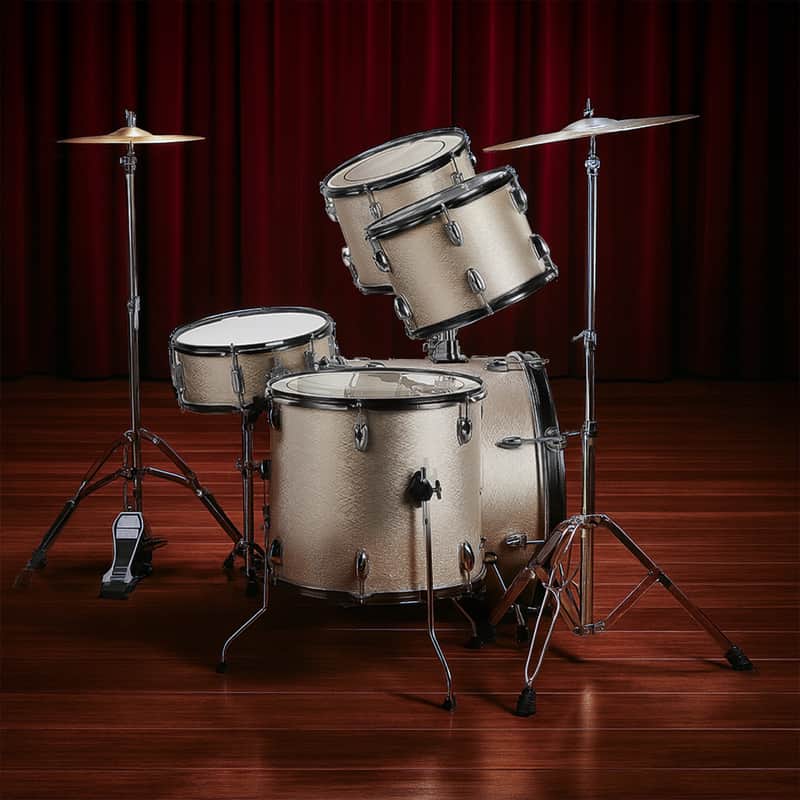 🎸5 Piece Full Size Acoustic Drum Kit with Snare, Cymbal, and Throne🎸 image 1