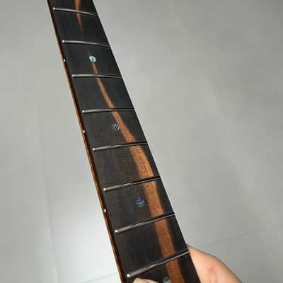 AAAAA Tele Ebony Fretboard Roasted flame Maple Electric Guitar Neck Radius 12inch Round stainless steel 22 frets hole 10mm Radius: 12 inches image 3