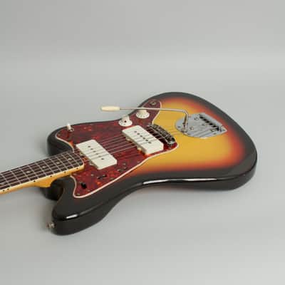 Fender Jazzmaster Solid Body Electric Guitar (1966), ser. #153808, original black tolex hard shell case. image 7