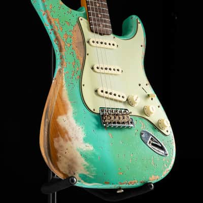 Fender Custom Shop 1960 Dual Mag II Stratocaster Super Heavy Relic Aged Seafoam Green LTD image 5