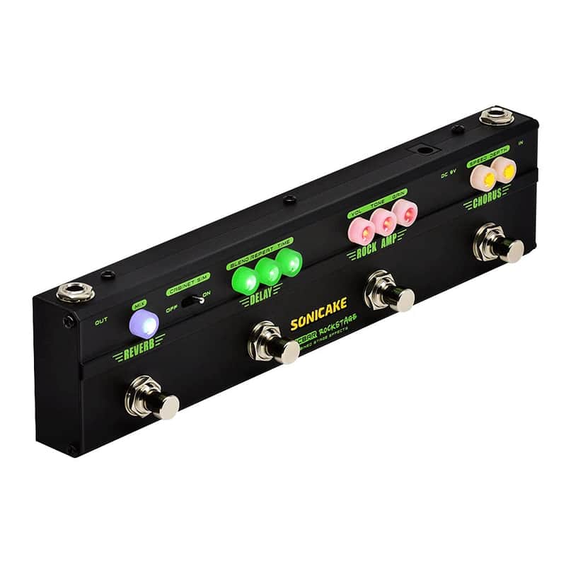 SONICAKE Guitar Multi Effect Pedal Chorus Delay Reverb Distortion Classic Rock Tone Guitar Pedal Rockstage With Cab Sim image 1
